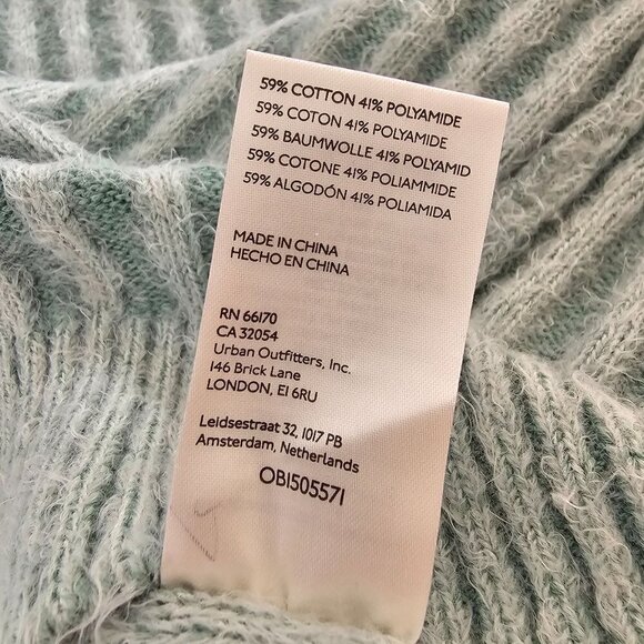 Free People Big City Turtleneck Oversized Ribbed Pullover Sweater Blue Women XS - Picture 8 of 12